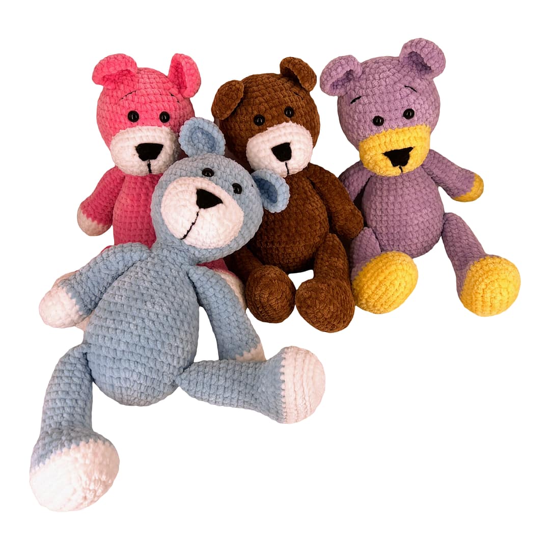 Crochet Bear Amigurumi Plushie, Stuffed Animal Toy - Image 6