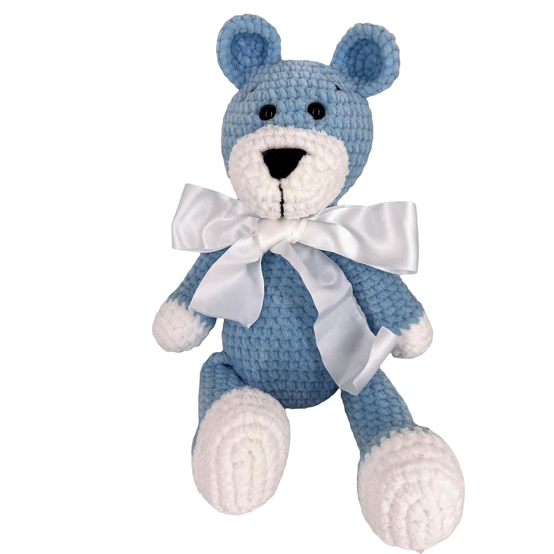 Crochet Bear Amigurumi Plushie, Stuffed Animal Toy - Image 3