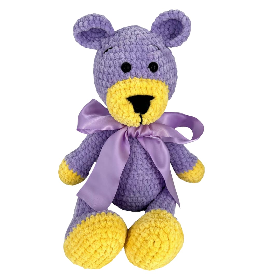 Crochet Bear Amigurumi Plushie, Stuffed Animal Toy - Image 4