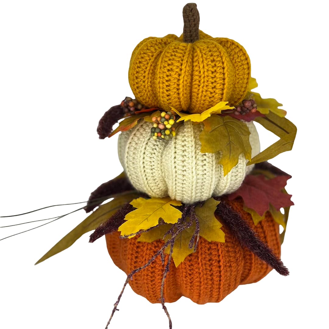 Crochet Stackable Pumpkin Centerpiece - Image 4