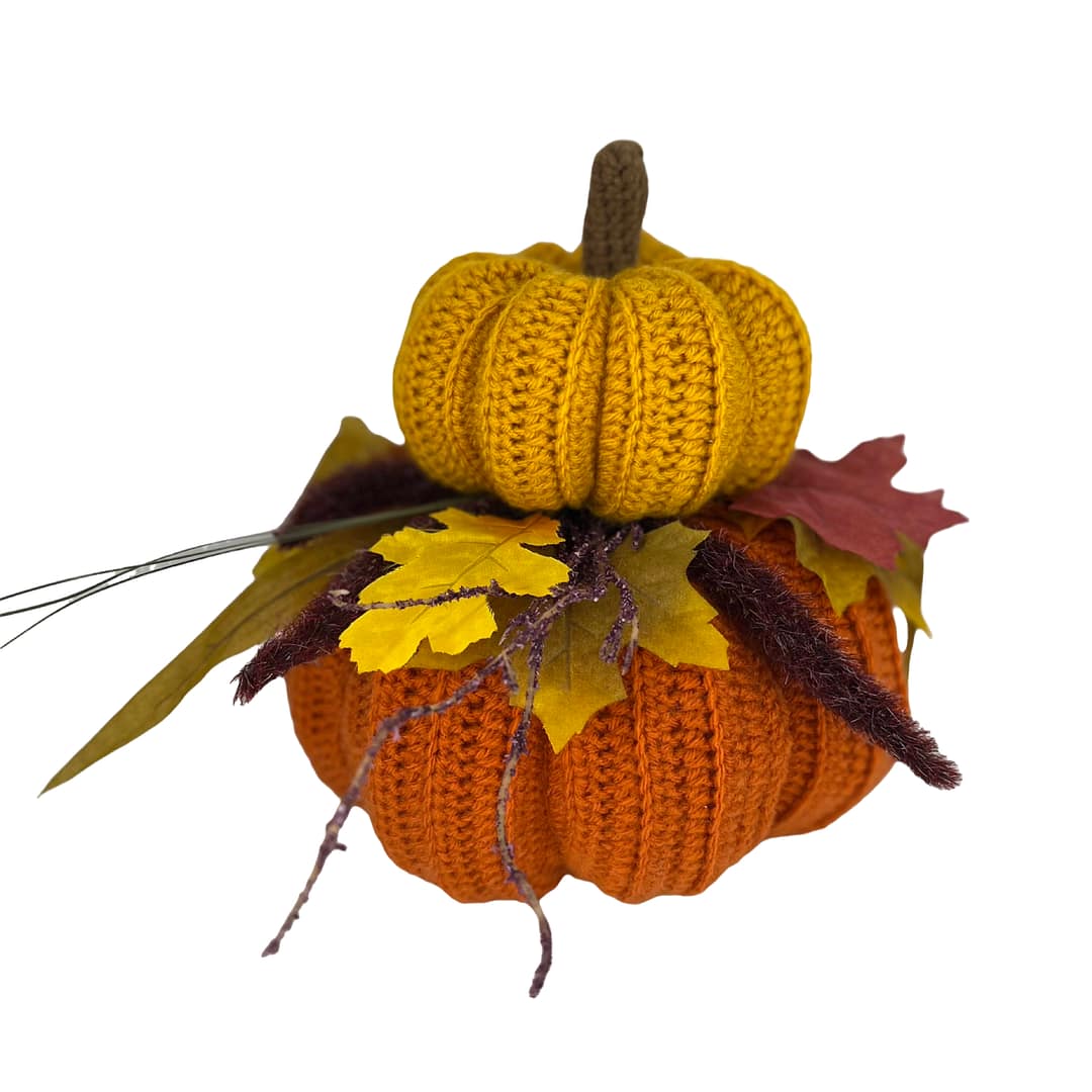 Crochet Stackable Pumpkin Centerpiece - Image 3