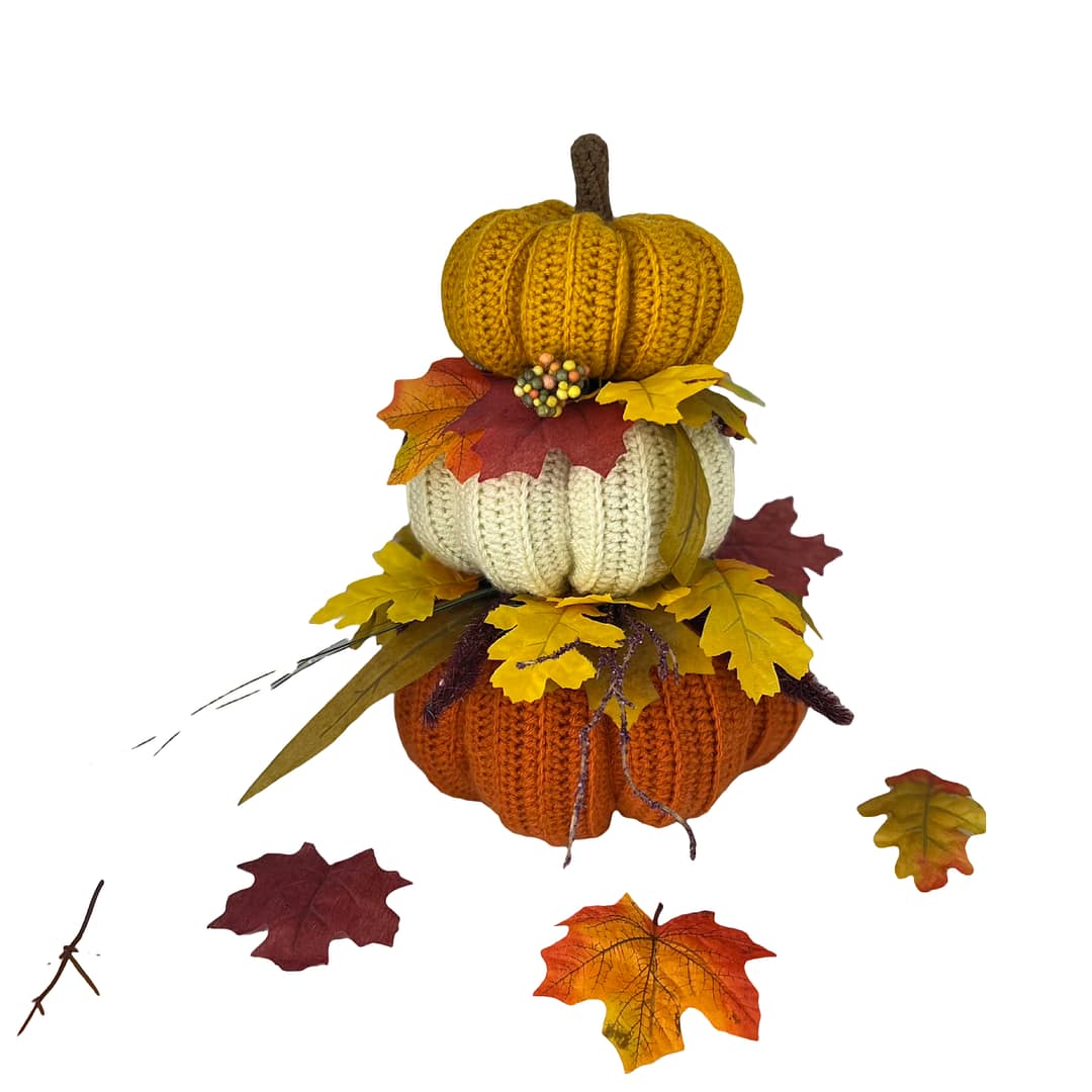 Crochet Stackable Pumpkin Centerpiece - Image 2