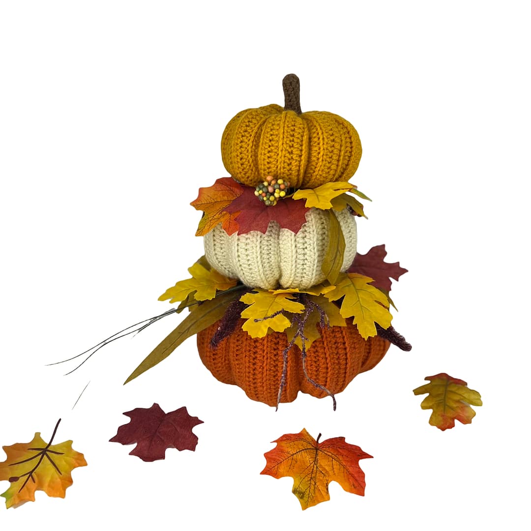 Crochet Stackable Pumpkin Centerpiece