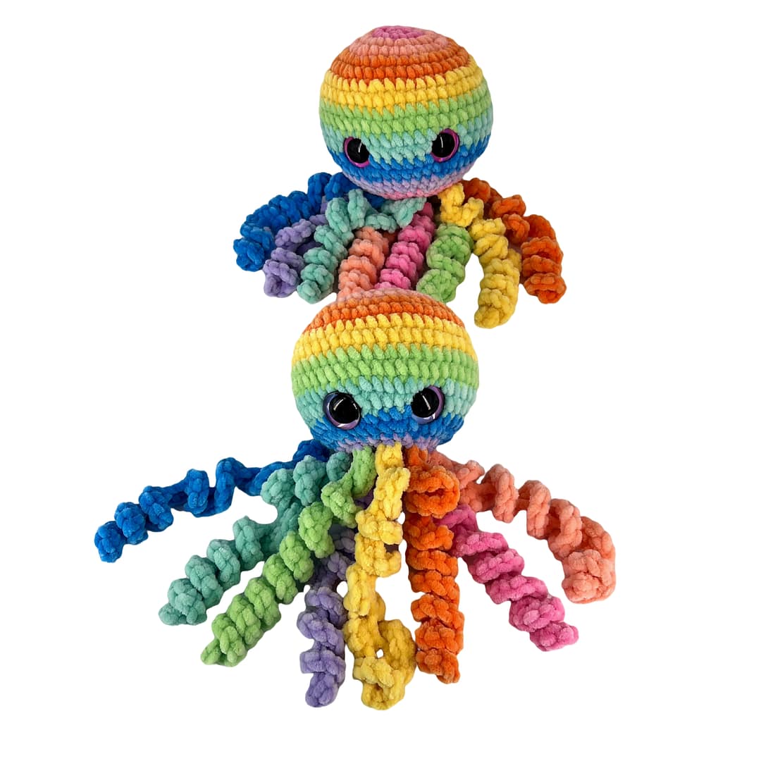Rainbow Octopus Plush Toy - Image 4