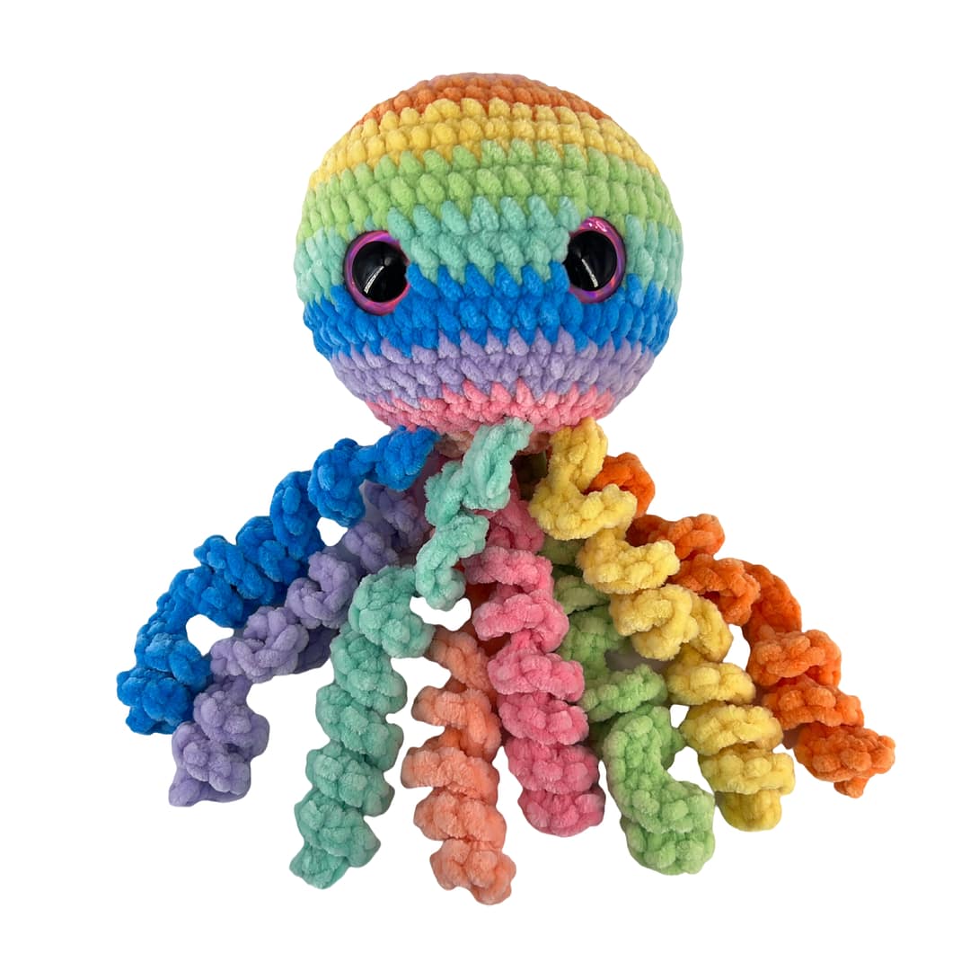 Rainbow Octopus Plush Toy - Image 3