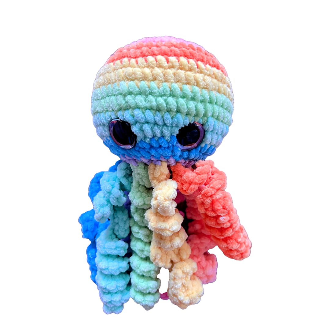 Rainbow Octopus Plush Toy - Image 6