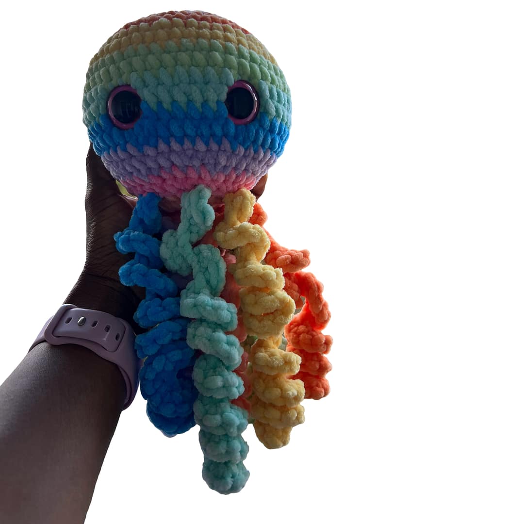 Rainbow Octopus Plush Toy - Image 9
