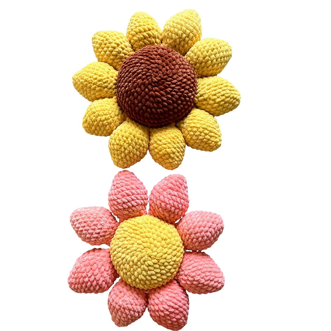 Crochet Flower Pillow - Image 3
