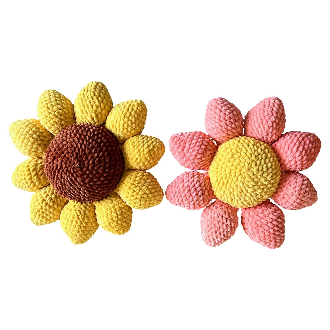 Crochet Flower Pillow - Image 4