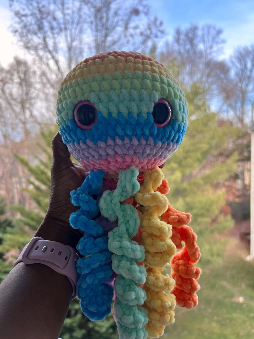 Rainbow Octopus Plush Toy - Image 10