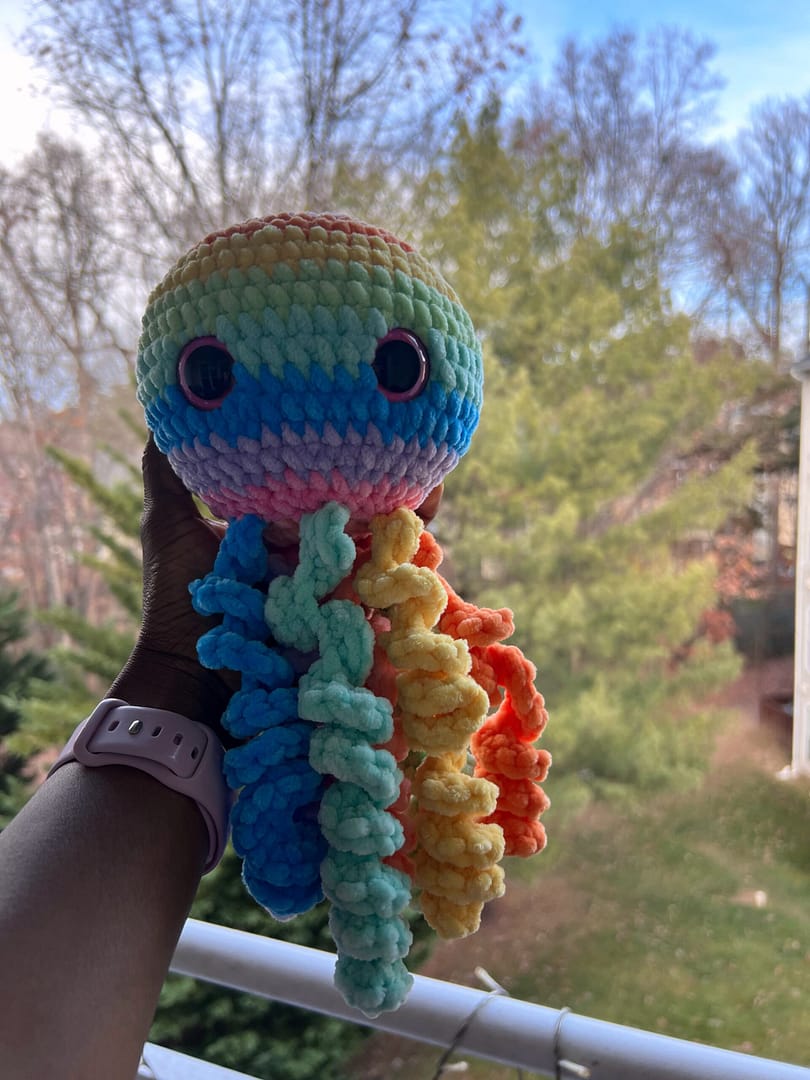 Rainbow Octopus Plush Toy - Image 11